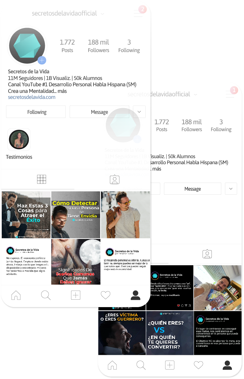 Secretos de la Vida - Redes sociales